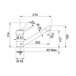 Bateria Franke FG 7477 chrom/srebrny